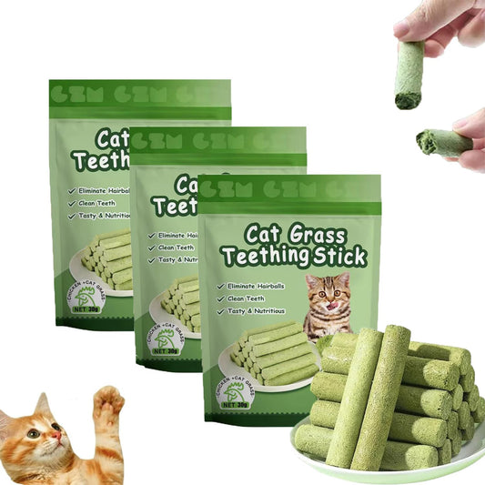 Cat Grass Teeth Grinding Stick Pet Snacks Hairball Removal- 6 PCS