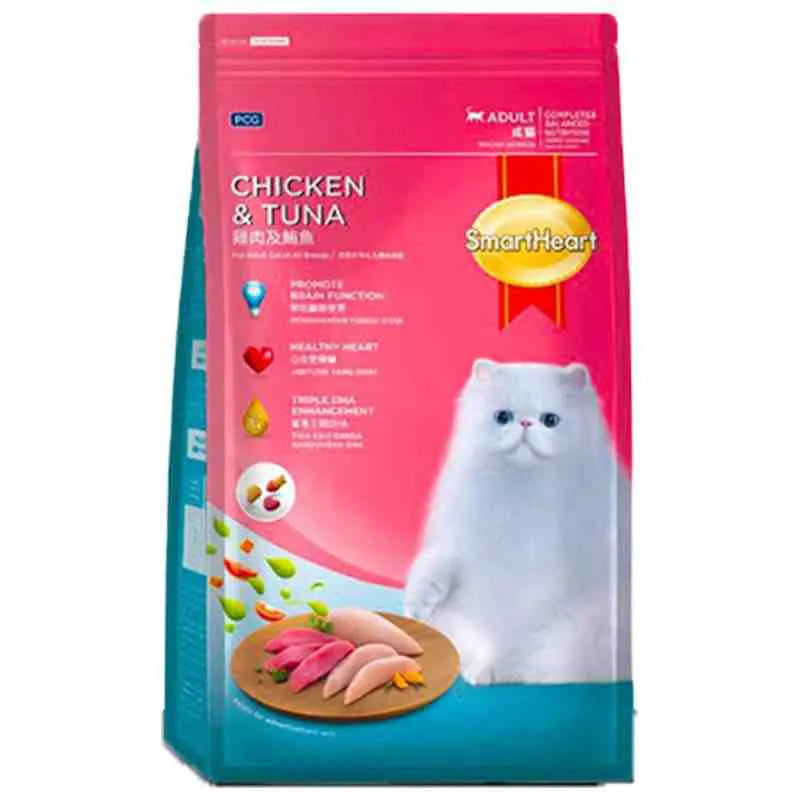 Smart Heart Adult Cat Food Chicken & Tuna 3Kg (Free 400gm)