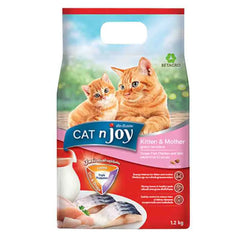 Cat n Joy Kitten & Mother Cat Food Ocean Fish, Chicken and Milk Flavor - 1.2KG