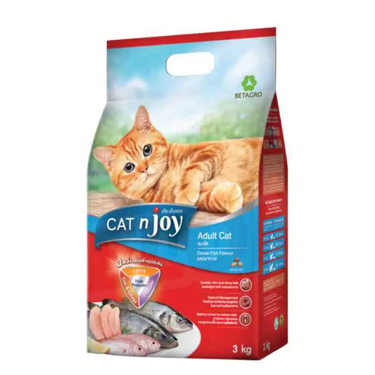 Cat n Joy Kitten & Mother Cat Food Ocean Fish, Chicken and Milk Flavor - 3kg