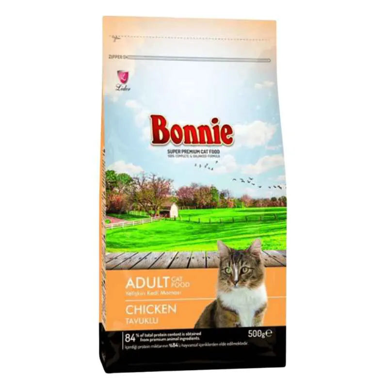 Bonnie Adult Cat Food Chicken Flavour 500g