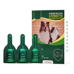 Pet Deworming Drops For Dogs And Cats External Deworming ﻿,protect Pet Health- 1*3= 3ML